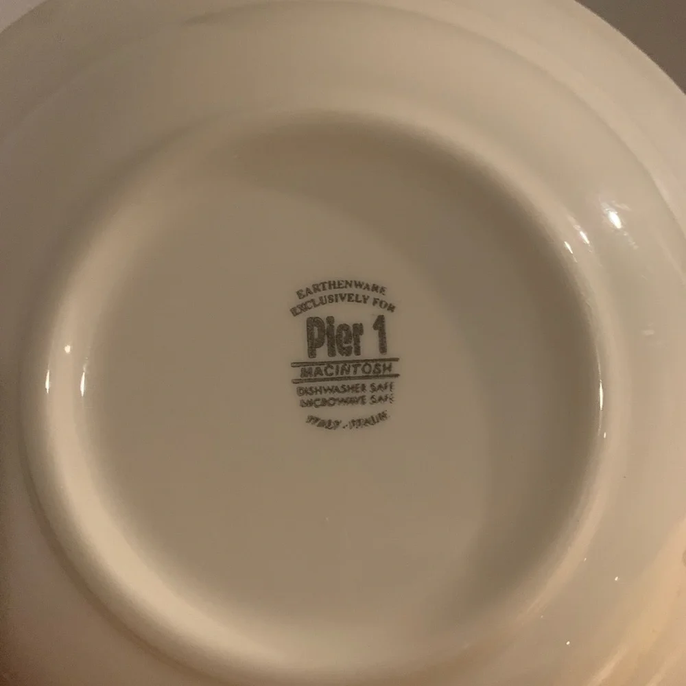 Two Pier 1 Macintosh Earthenware Serving Bowls